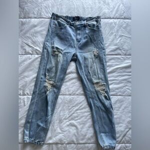 Light Blue Distressed Women's Jeans
